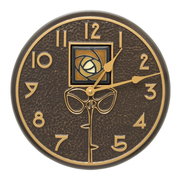 Whitehall Products Dard Hunter Rose Indoor/Outdoor 12" Wall Clock & Reviews | Perigold
