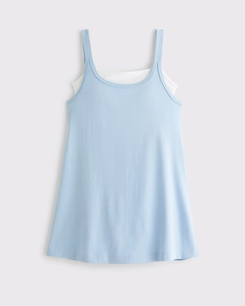 YPB On The Go Double-Layered Mini Dress