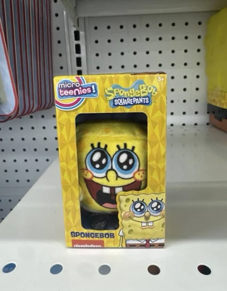 Spongebob Squarepants Smiling Black Eyes Micro Teenies Plush Rare