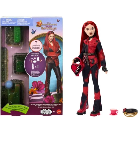 Disney Descendants Wicked Wonderland Tea Party Reveal Red Surprise Doll
