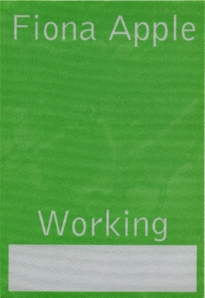 Fiona Apple 1997 Tidal concert tour vintage Working Crew Backstage Pass