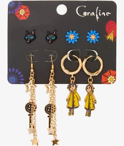 BoxLunch Exclusive Coraline Icons Earring Set