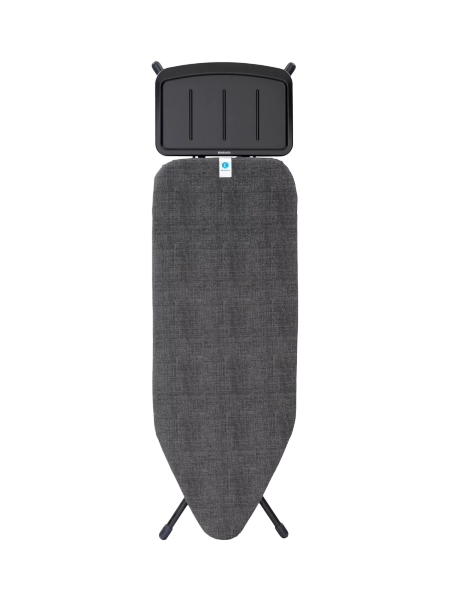 Brabantia Ironing Board C, 124 x 45cm, Solid Steam Unit Holder - Denim Black