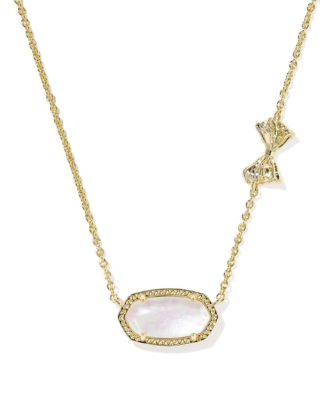 Kendra Scott x LoveShackFancy Bow Gold Elisa Necklace