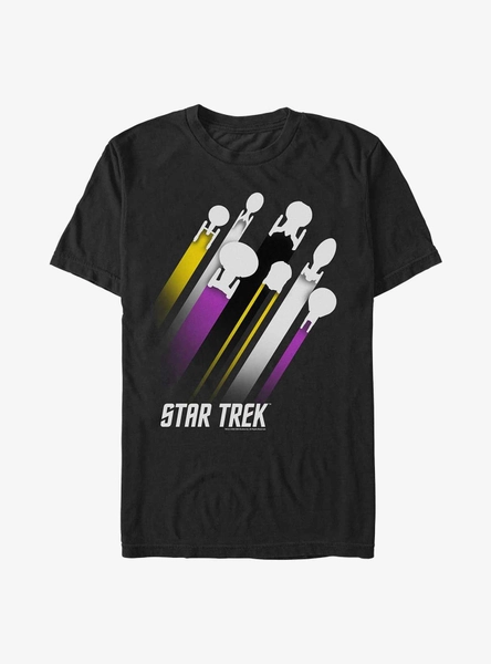 Star Trek Nonbinary Pride Fleet Stripes T-Shirt