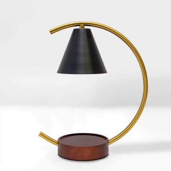 Sparoom Candle Lamp Warmer Moon Black Metal Shade: Electric Wax & Fragrance Melter for Home Decor