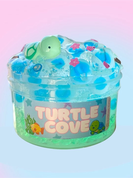 Turtle cove frogspawn Slime, Frog spawn Slime, fishbowl beads slime, turtle charm, clear slime,Birthday gift, Stress Relief toy, Kids Gifts,