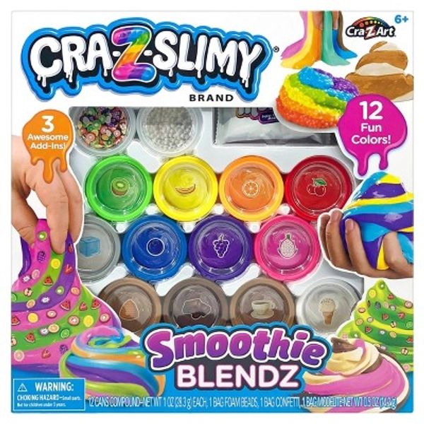 Cra-Z-Slimy Smoothie Blendz: Creative Thinking Slimes & Putties Set, 15-Pieces, Includes Fun Colors