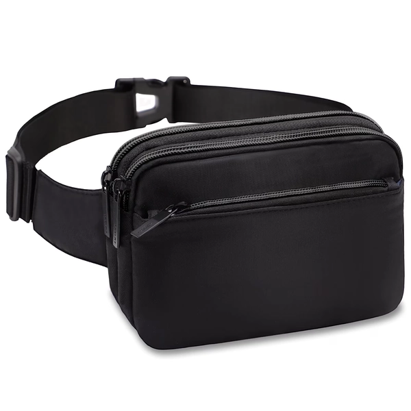 Tinyat Fanny Packs for Women Black Crossbody Bags Purse Waist Pack for Outdoors Workout Traveling Casual Running Hiking Cycling - Walmart.com