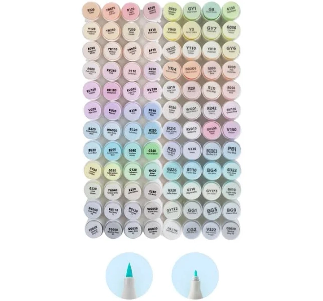 Ohuhu 96 Pastel Colors Alcohol Art Markers