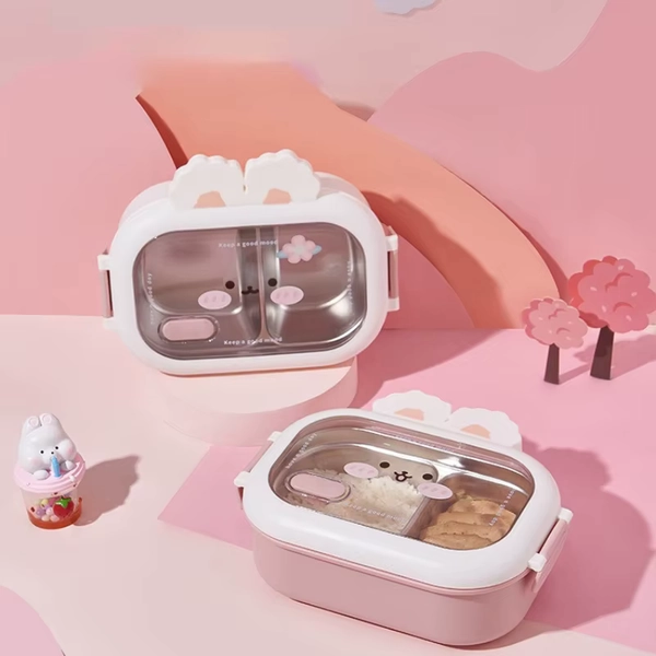 Stainless Steel Lunch Box Rabbit Design Divides Large Capacity Portable Sealed Bento Box Children Student Cute Birthday Gifts - AliExpress 15