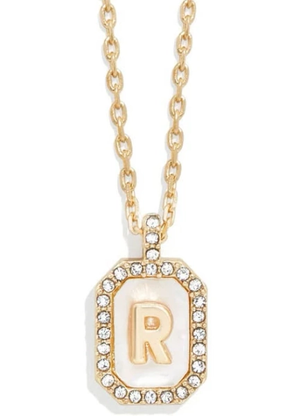 BaubleBar Women's Initial Pendant Necklace