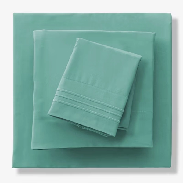 Twin XL Sheet Set 3 Piece Soft Microfiber Solid Bed Sheets - Teal