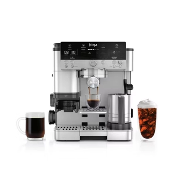 Ninja Luxe Café Premier Series 3-in-1 Espresso, Coffee and Cold Brew Machine Stainless Steel: Barista System, Frother