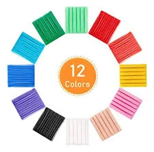 Small Modeling Clay Set, 12 Colors Safe & Non-Toxic Oven Bake Polymer Clay Starter Kit for Kids/Beginners