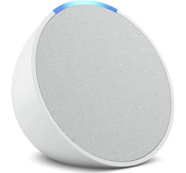 Amazon Echo Pop (newest model), Our smallest Alexa speaker, Fits in any room, Glacier White