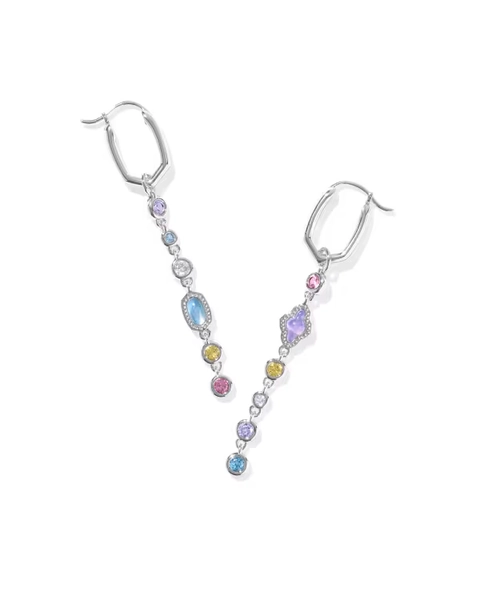 Mini Elisa and Abbie Silver Convertible Huggie Earrings