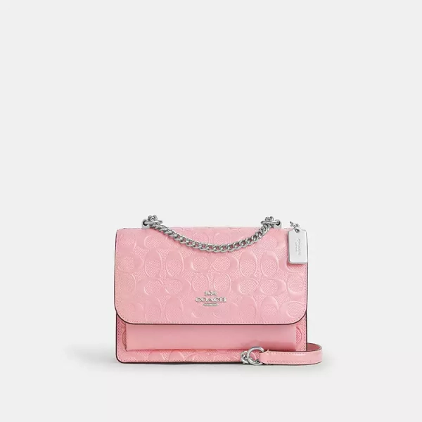 Silver Klare Crossbody Bag In Signature Leather