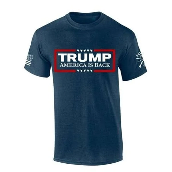 Trenz Shirt Company Men's Trump America Is Back Short Sleeve T-Shirt
