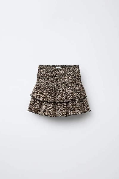 ANIMAL PRINT TEXTURED BERMUDA SKORT
