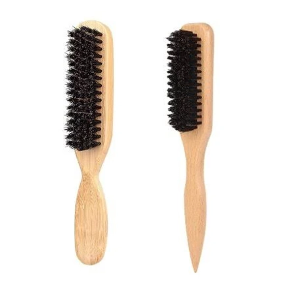 2 PCS Slick Back Hair Brush, Boar Bristle Hair Brush for Soft/Medium Hair - Polish Slick Back Hair/Ponytail and Create a Frizz-free Hairstyle,