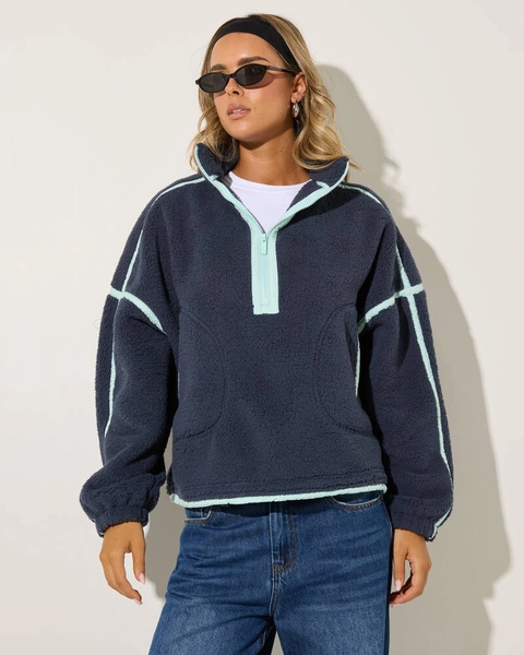 Summit Quarter Zip Polar Fleece Sweatshirt
