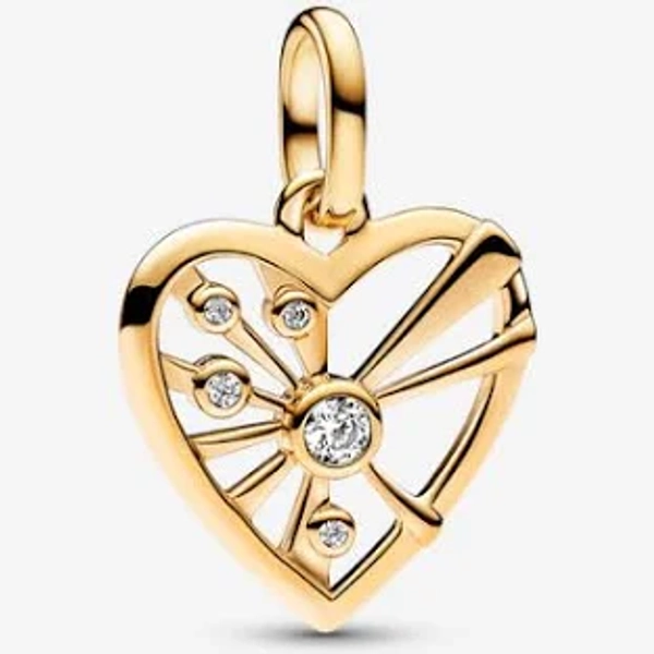 Pandora Heart & Rays Medallion Charm