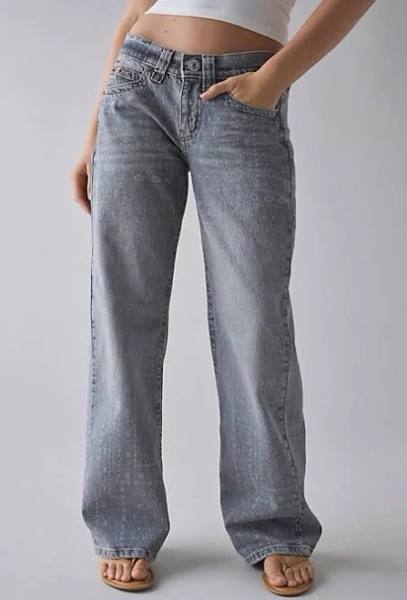 BDG Kayla Low-Rise Printed Denim Jeans