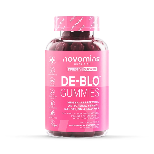 Novomins De-Bloat Strawberry & Watermelon 60 Gummies