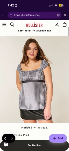 Easy Satin Tie Babydoll Top