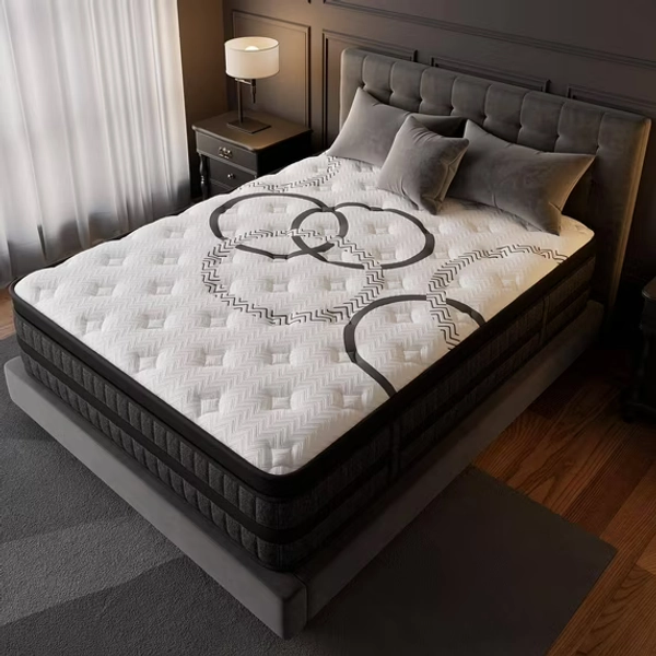 GREOO Queen Mattress 14" Hybrid Gel Memory Foam Mattress with Individually Wrapped Pocket Coils, Medium Firm Support, Pressure Relief, Mattress in a Box