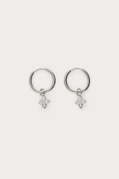 Midnight Mini Creolen spitzes Kleeblatt | My Jewellery