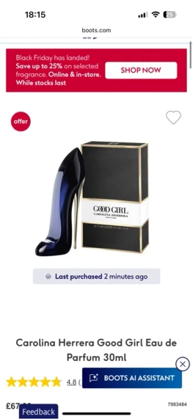 Carolina Herrera Good Girl Eau de Parfum 30ml
