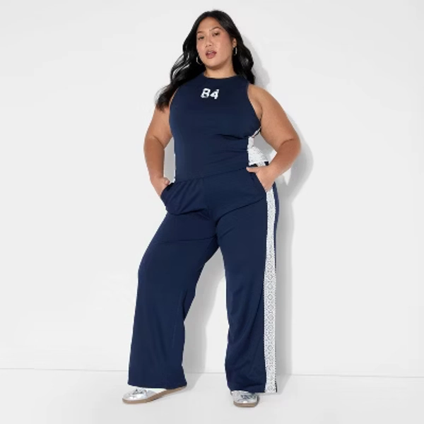 Women's Roundneck Tank Top - Wild Fable™ Navy Blue Numbers 2X