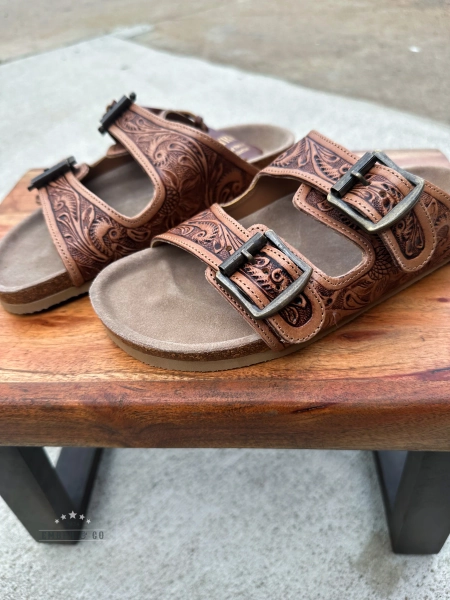 Western Wander Hand-Tooled Sandal – Ember and Co