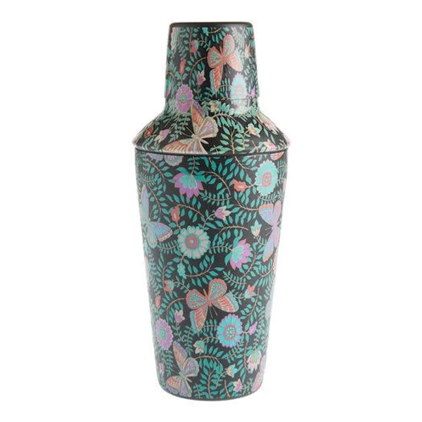 World Market Multicolor Butterfly Garden Cocktail Shaker