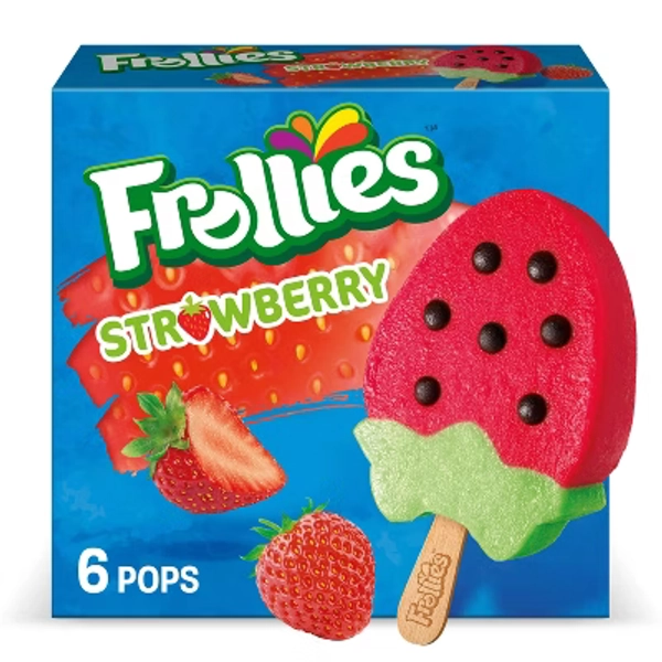 Frollies Strawberry Fruity Ice Pops - 15 fl oz/6ct