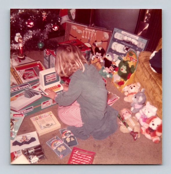 Vintage 1970s 80s Christmas Child Playing Toys Easy Bake Oven Mickey Mouse