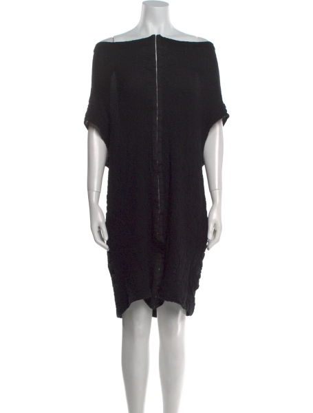 Bateau Neckline Mini Dress