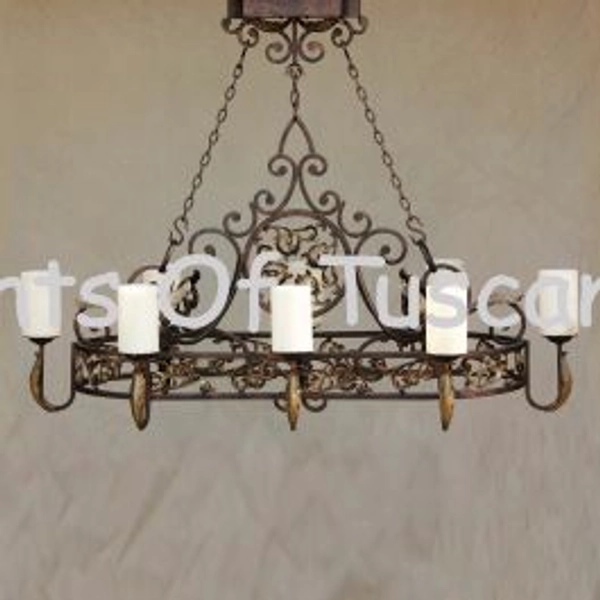 1255-8 Tuscan Style Oval Chandelier