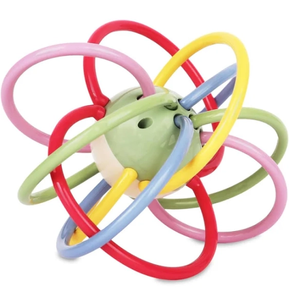 Rattle & Sensory Teether Toys for Babies, Multicolour Soft Teething Tube, Easy to Clean, Developmental Baby Toys 0-6 Months