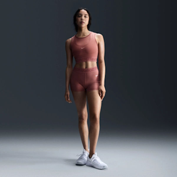 Nike Pro Women's Mid-Rise 3" Mesh-Paneled Shorts