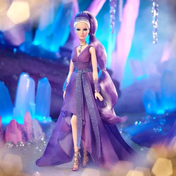 Barbie Signature Crystal Fantasy Collection Amethyst Doll & 13in Dress