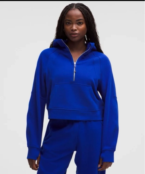 Scuba Oversized Half-Zip Hoodie - Heathered Core Ultra Light Grey - XL/XXL