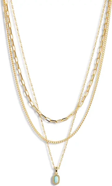 Mini Elisa Gold Triple Strand Necklace