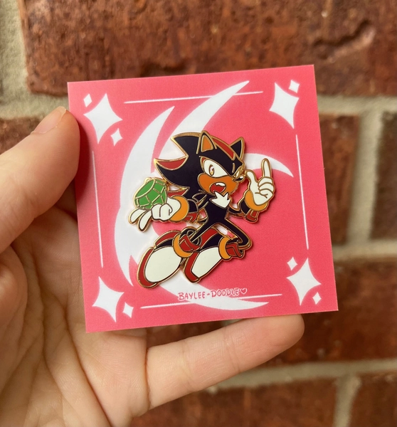Shadow the Hedgehog 1.5 in; Enamel Pin