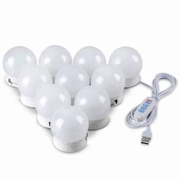 Vanity Mirror Lights, Modern Hollywood LED Makeup Lights, Dimmable Color & Brightness (No Adapter), Size: 220 g, White