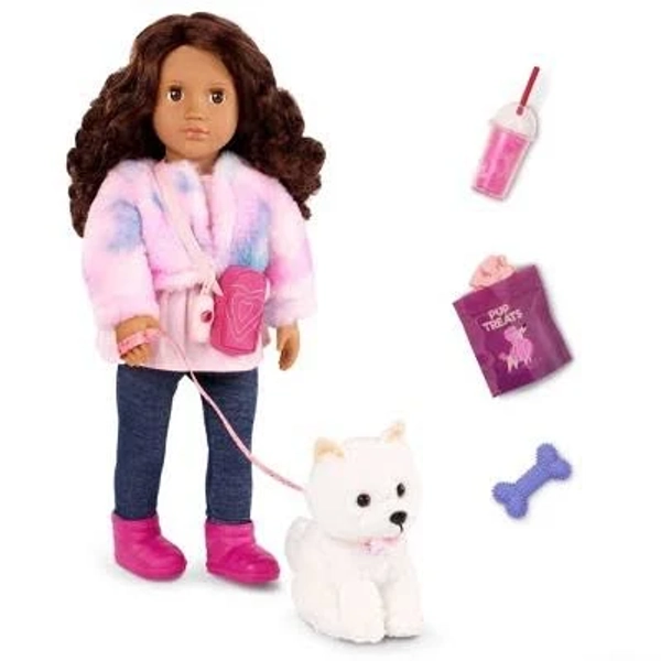 Our Generation Ines & Jojo Doll & Pet Puppy Set