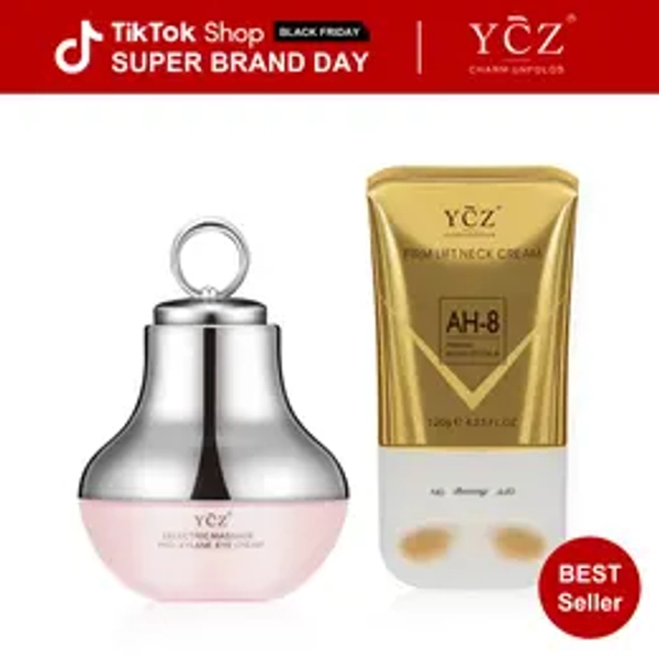 YCZ Neck-Eye Care Tightening & Revitalizing Set – Smooth Fine Lines, Firm & Hydrate, Gentle Moisturizing Care for Neck & Eyes | Say Goodbye to Turkey Neck & Eye Wrinkles