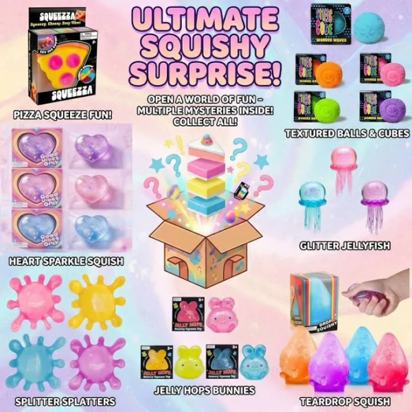 Mega Cute Squishy Blind Box – 3 Independent Random Draws Rare Surprise Collection Set,